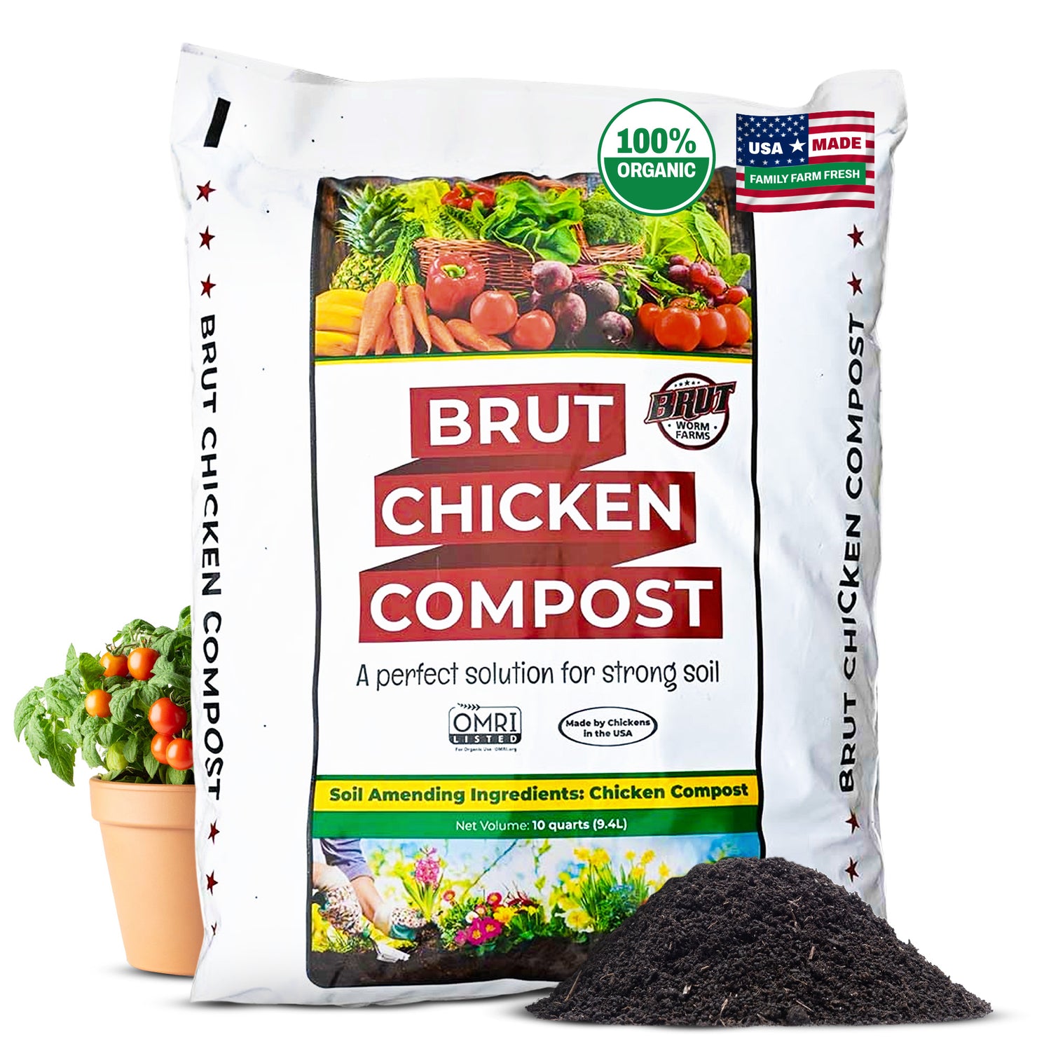 Chicken Compost - 1 Cu ft