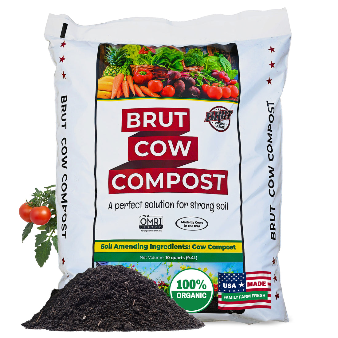 Cow Compost - 10 Quart