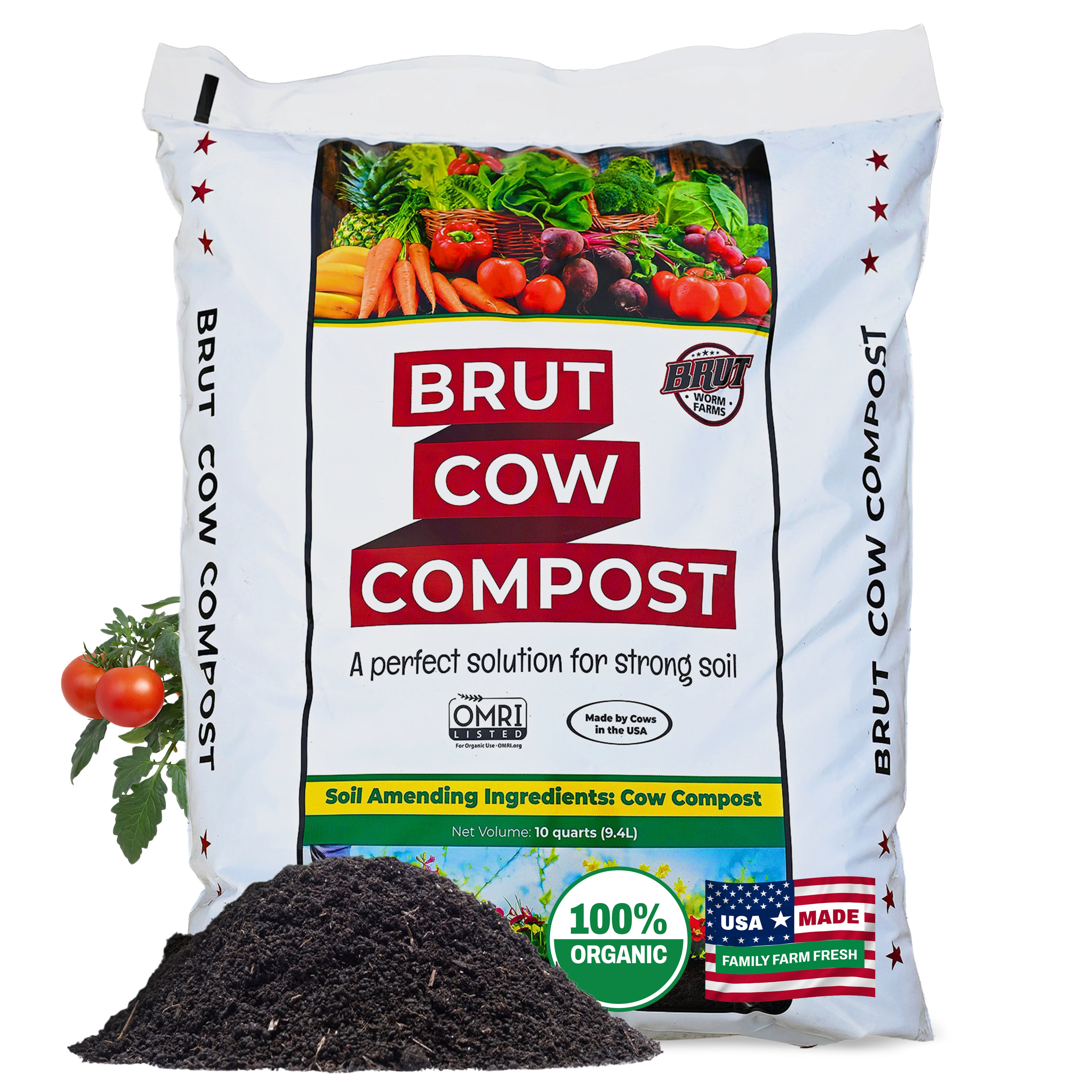 Cow Compost - 10 Quart