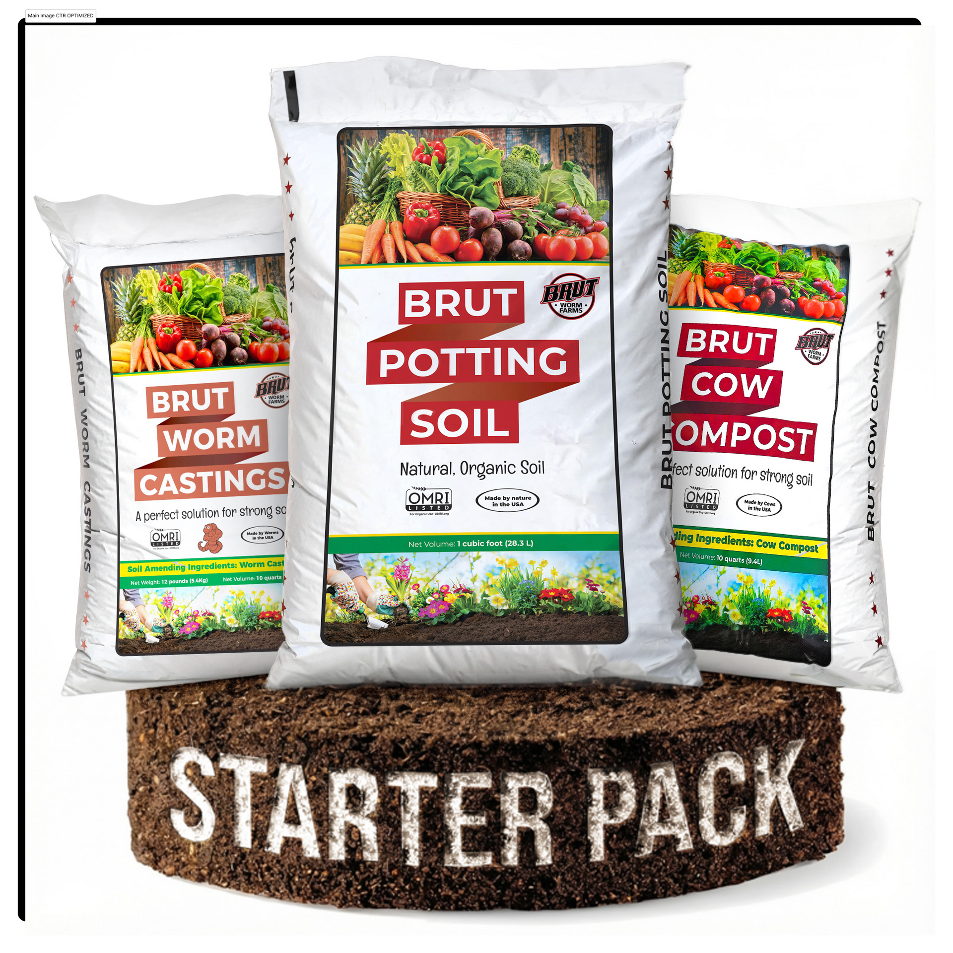 worm castings potting mix Starter Pack – Brut Farms